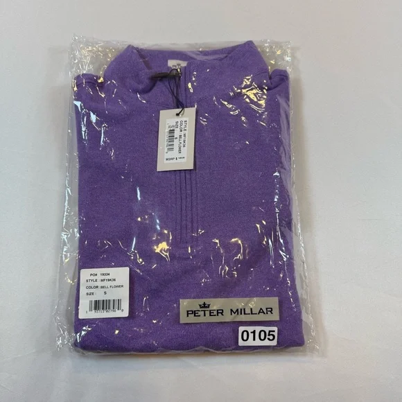 Peter Millar Crown 1/4 Zip Pullover Size Small Purples NWT $149